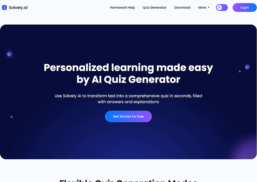 Solvely.ai is an AI-powered educational platform