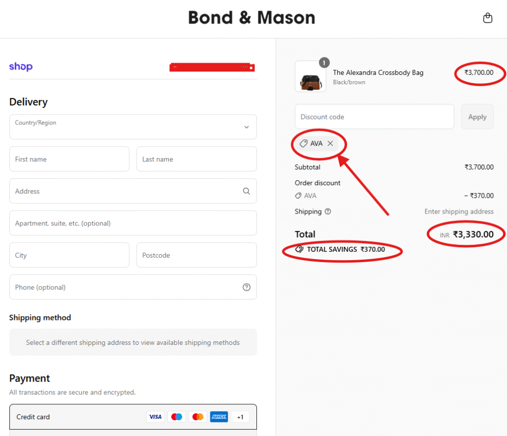 How to Use Bond And Mason Discount Code “AVA”