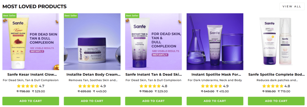 Sanfe Product Range
