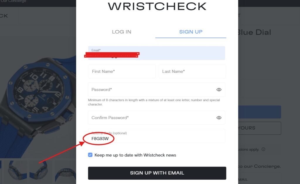 How to Use the Wristcheck Referral Code “F8G93W”