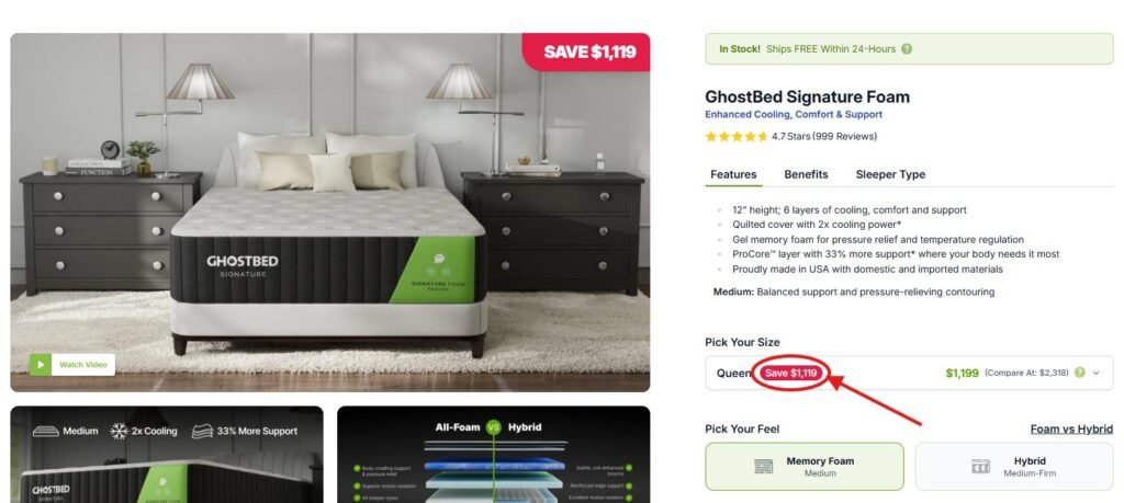 How to Use the GhostBed Discount Code “AVA”