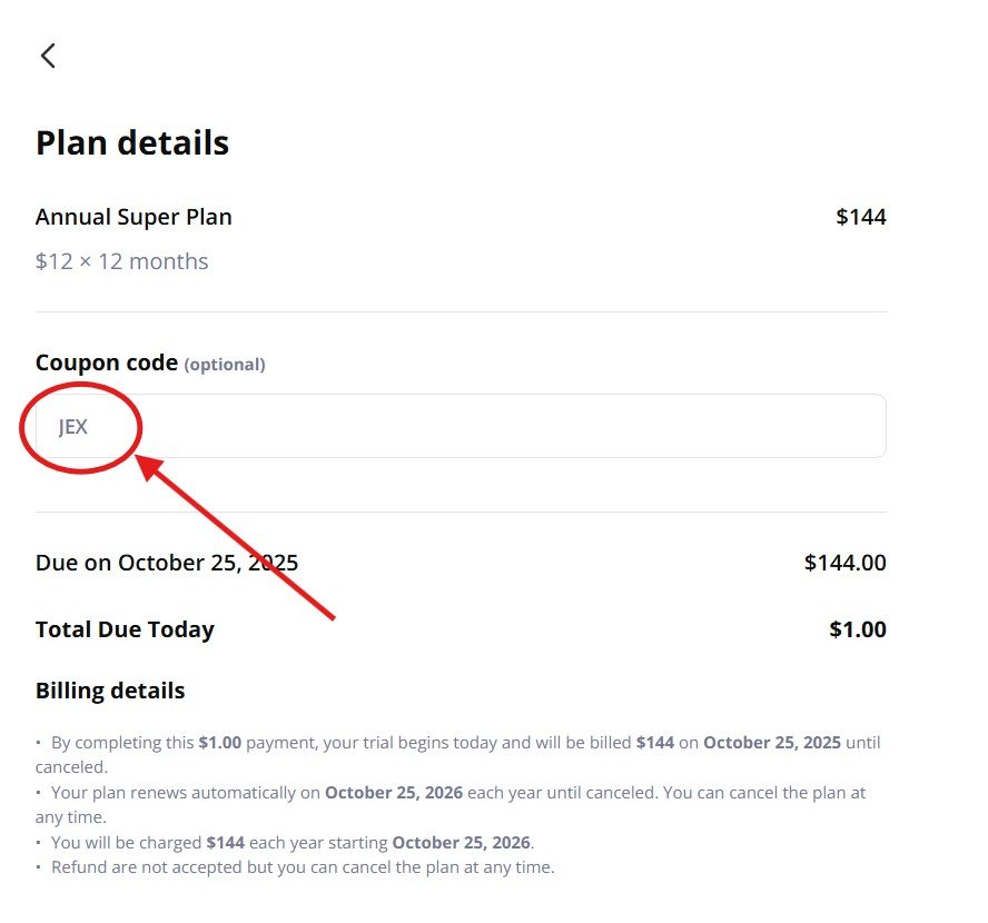 How to Redeem the Discount Using Code (JEX)