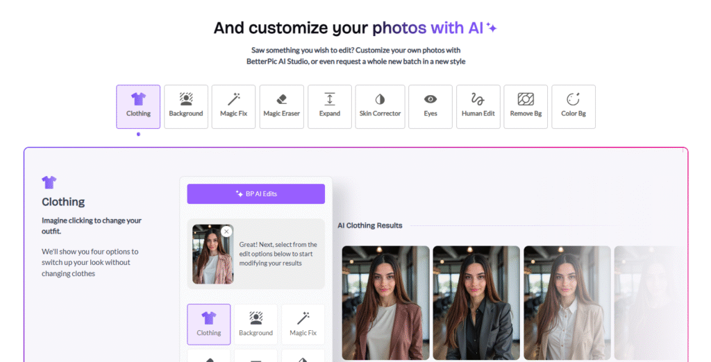 Core Features of BetterPic AI