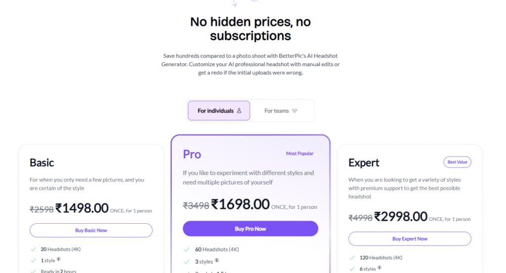 Pricing Plans and Value