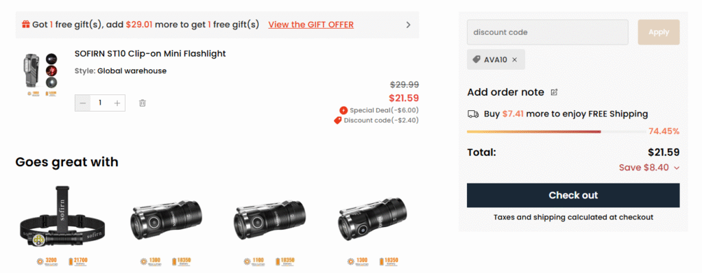 Sofirn Discount Code "AVA10": Easy 10% Off on Your Order